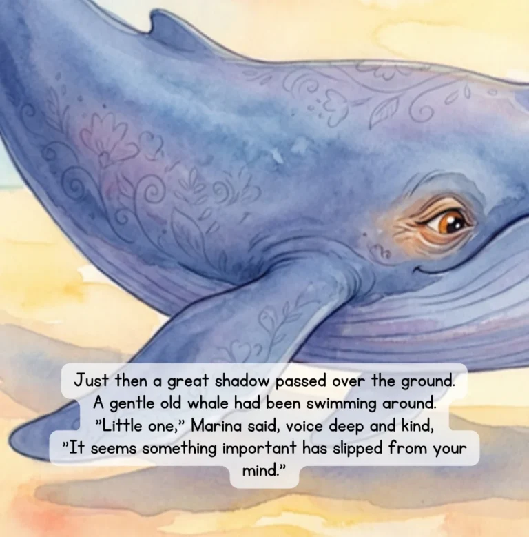 Page from Remember & Grow: Marina the whale arrives